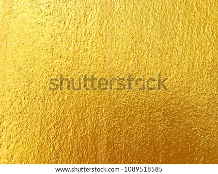 Gold cement wall backdrop for background texture design