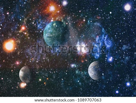  Bright Star Nebula. Distant galaxy. Abstract image. Elements of this image furnished by NASA.