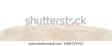 Pile dry sand isolated on white. Royalty-Free Stock Photo #1089725921