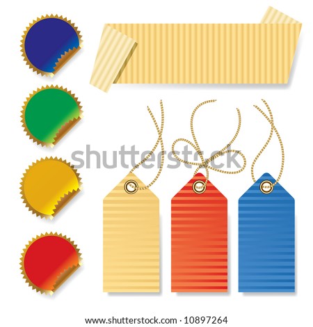 Vector set of price tags