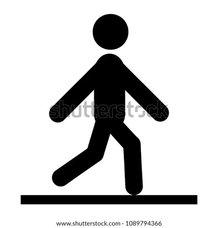 Man walk icon, isolated on white background