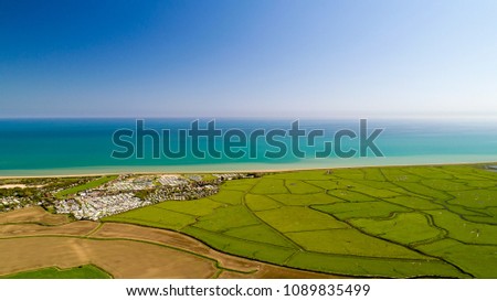 Aerial photo of Winchelsea beach in the East Sussex, England