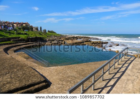 Natural seawater pool in Uvongo, KwaZulu-Natal province of South Africa