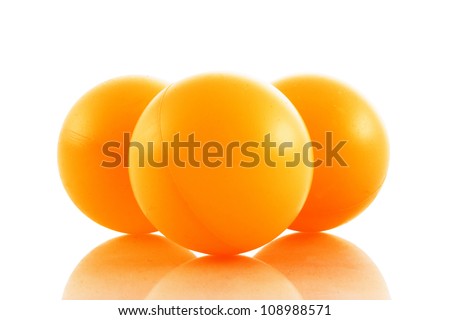 Three orange balls in a row