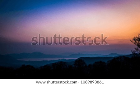 Mountain Area Sunset