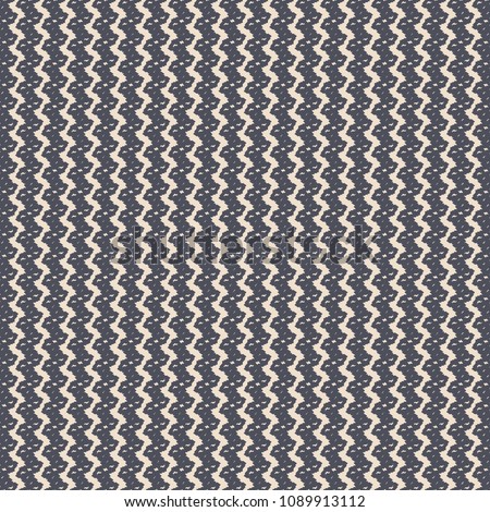Ethnic carpet patterned with zigzag stripes alternating in blue and white. Geometric decorative background. Vector illustration.