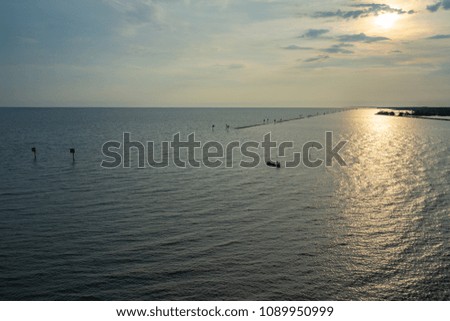 beautiful sunset over water surface
