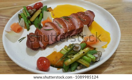 Grilled Smoked Duck Breast 
