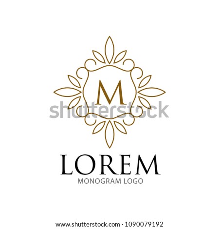 monogram frame logo template