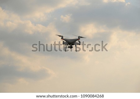 Drone in the sky watching