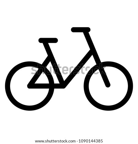 Bicycle icon, flat design style, bike vector illustration