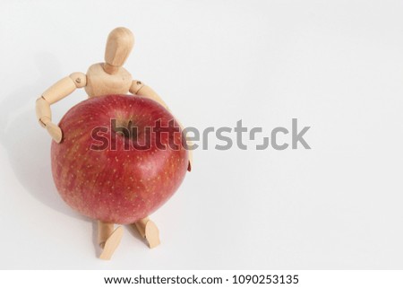 Drawing puppets and apples