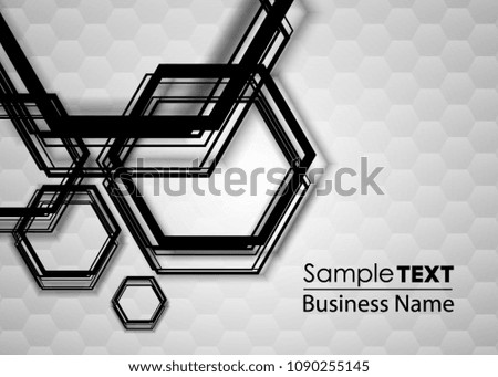 Black abstract template for card or banner. Metal Background with . reflections. Business background, silver, illustration. Illustration of abstract background with a metallic element