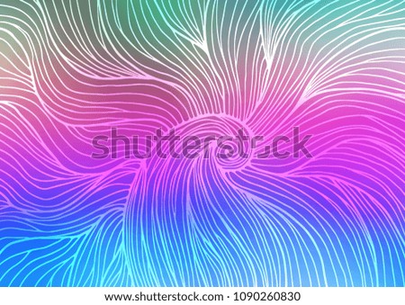 Light Multicolor, Rainbow vector indian curved pattern. Shining colored illustration with doodles in Zen tangle style. The pattern can be used for wallpapers and coloring books.