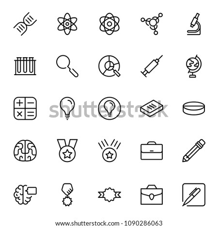 Science icon set. Collection of high quality black outline logo for web site design and mobile apps. Vector illustration on a white background.
