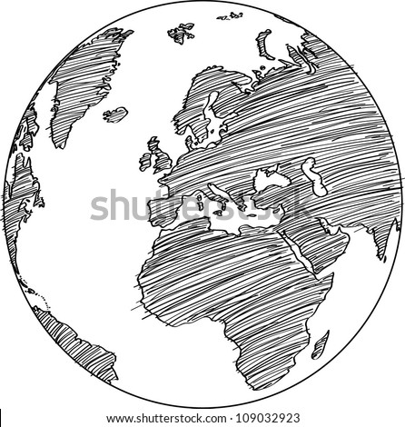 Globe Vector line Illustrator, EPS 10.