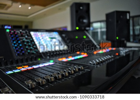 Audio controls in media control room
