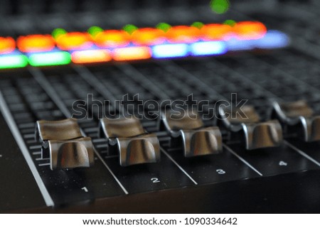 Audio controls in media control room