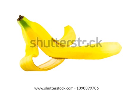 Concept accident ; Bananas Skin isolated on white background