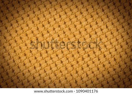 Yellow fabric texture background. Abstract background, empty template. Top view.