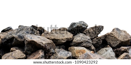 Big rock isolated on white. This has clipping path. Royalty-Free Stock Photo #1090423292