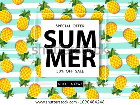Summer Sale Background Vector