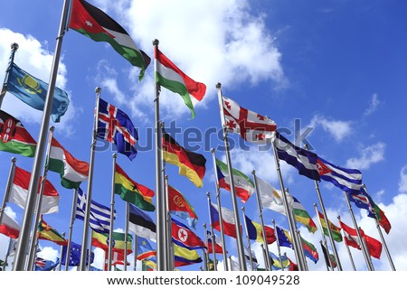 World flags Royalty-Free Stock Photo #109049528