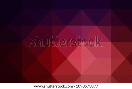 Dark Blue, Red vector shining triangular cover. Colorful illustration in abstract style with triangles. The template for cell phone's backgrounds.