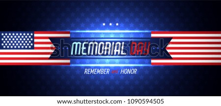 Happy Memorial Day. Greeting card. Vector illustration