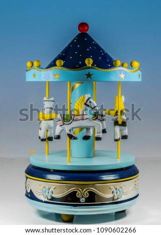 Small vintage toy carousel