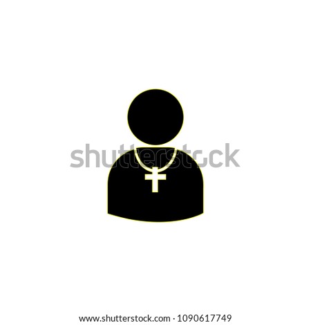 pastor silhouette with cross