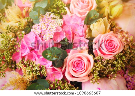 different textures pink flowers, backgrounds