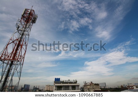 Cityscape, Background sky & cloud, Sukhumwit, Bangkok, Thailand