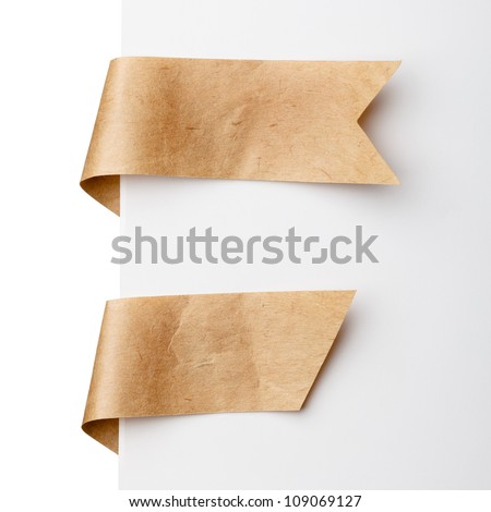Paper bookmark ribbons