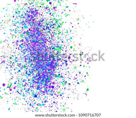 Bright explosion. Doodle for design. Texture with colored geometric elements on white. Background with confetti. Print for banners, posters, flyers and textiles. Greeting cards