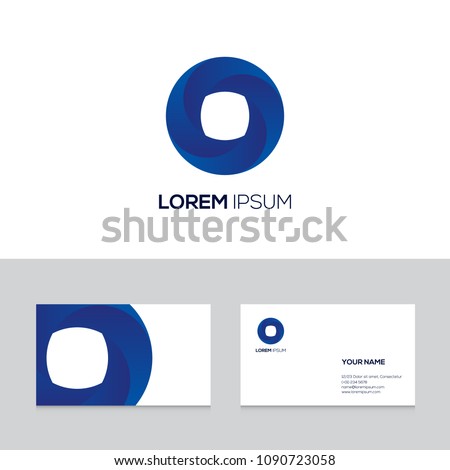 Abstract modern emblem design element can be used for business logo on business card template, vector illustration