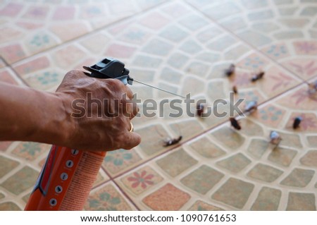 Hand kill a cockroach, Cockroaches die on the floor