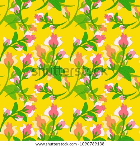 Vector illustration of a seamless floral pattern in winter for Happy New Year,happy birthday and Merry Christmas cards.