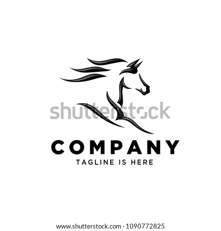 Fast speed horse logo