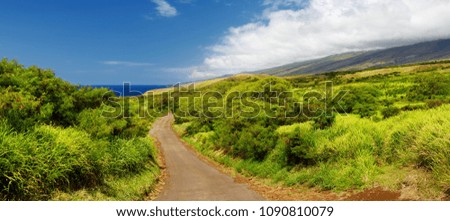 Beautiful landscape of South Maui. The backside of Haleakala Crater on the island of Maui, Hawaii, USA