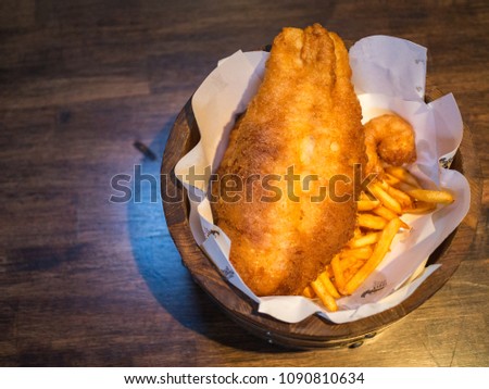 Fish and chip basket, view from top