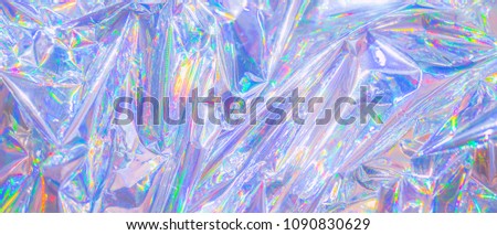 Modern beautiful holographic background in 80"s style. Trendy design of webpunk and vaporwave.  Royalty-Free Stock Photo #1090830629