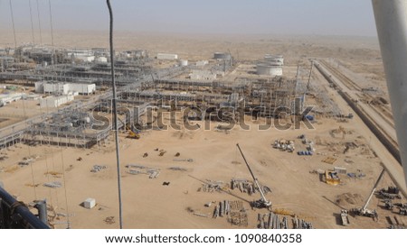 Oil and Gas construction site overview