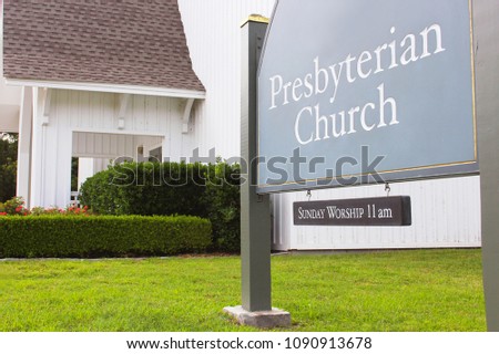 Small Presbyterian Church With sign