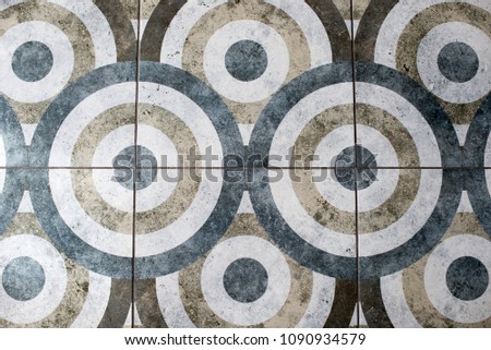 Floor tile in the form of a circle texture