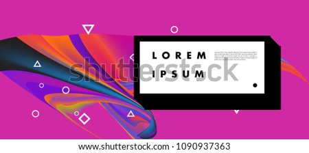 Modern colorful flow poster. Wave Liquid shape in colorful background. Art design for your design project. Vector illustration EPS10