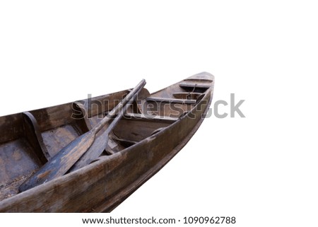 Gondola (wooden boat) , isolated on white