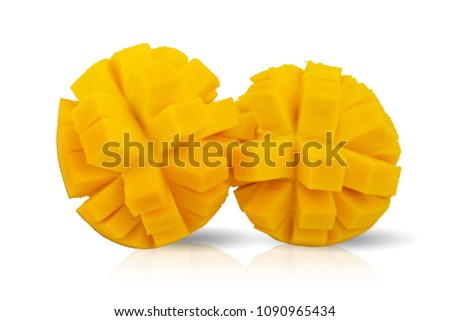 Mangoes  isolate on white background.This has clipping path.
