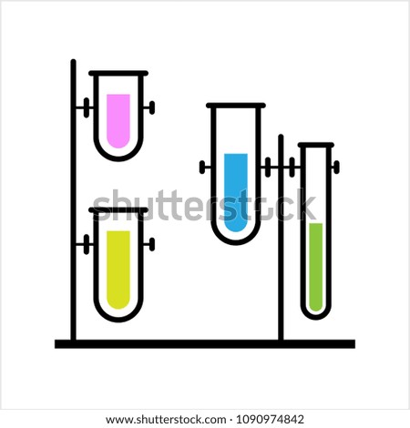 Test Tube Icon Vector Art Illustration