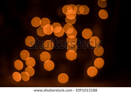 Abstract of yellow bokeh for background